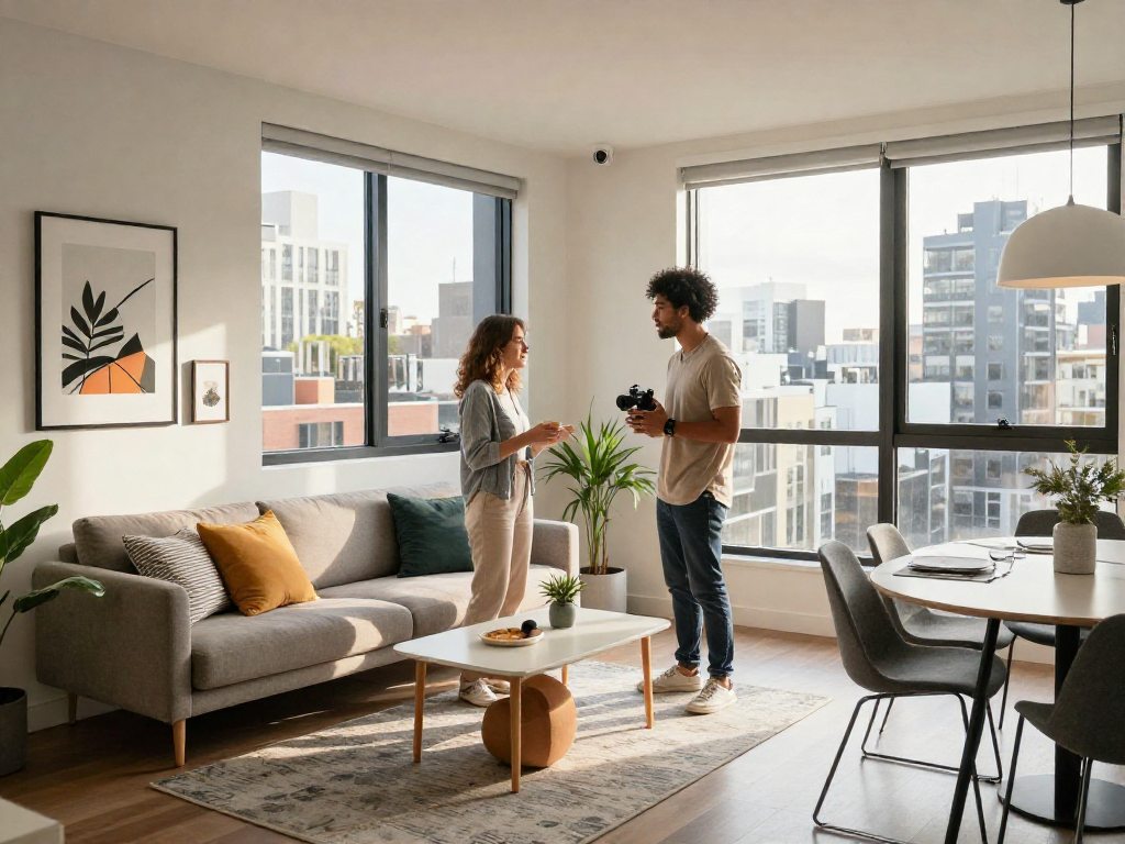 Best Airbnb managers in Melbourne showcase a stylish urban apartment inviting guests to experience local culture.